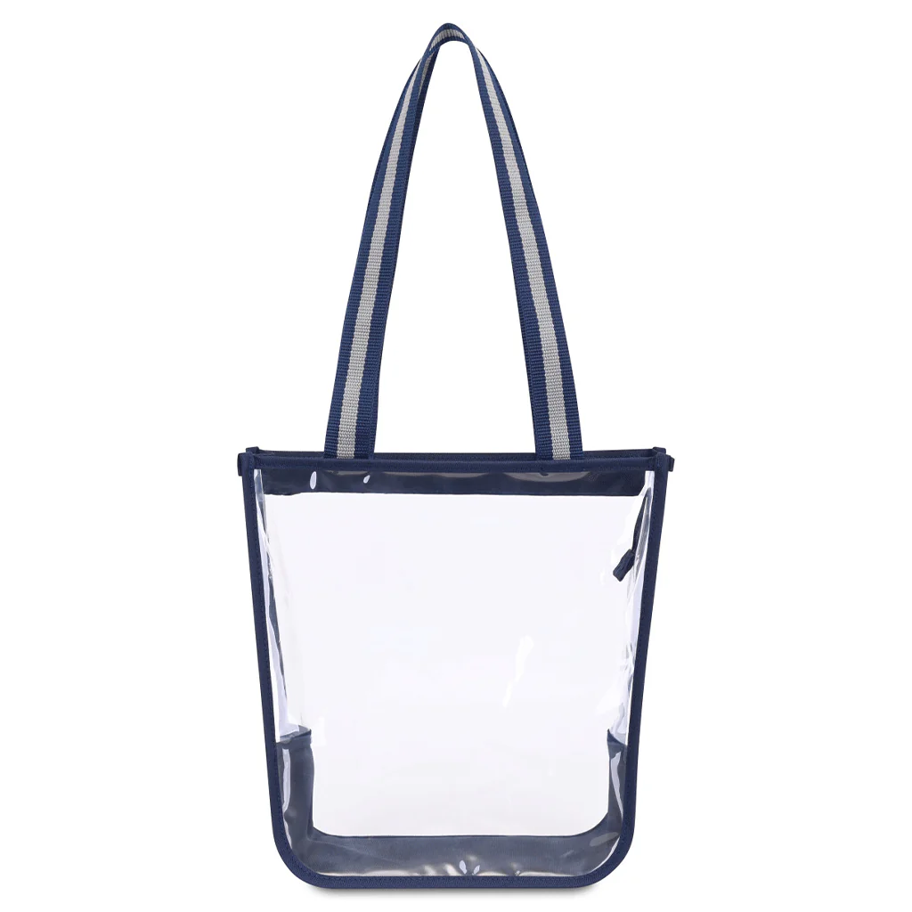 Gemline Navy/Clear Sigma Zippered Tote - Image 2