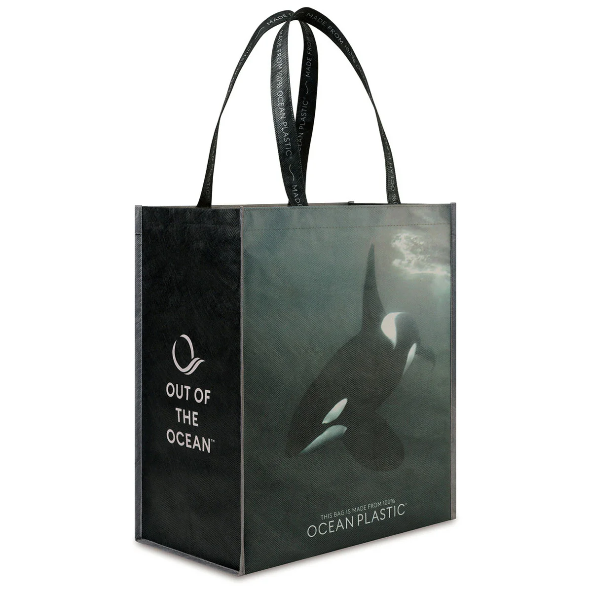 Out of the Ocean Black Reusable Large Shopper - Image 3
