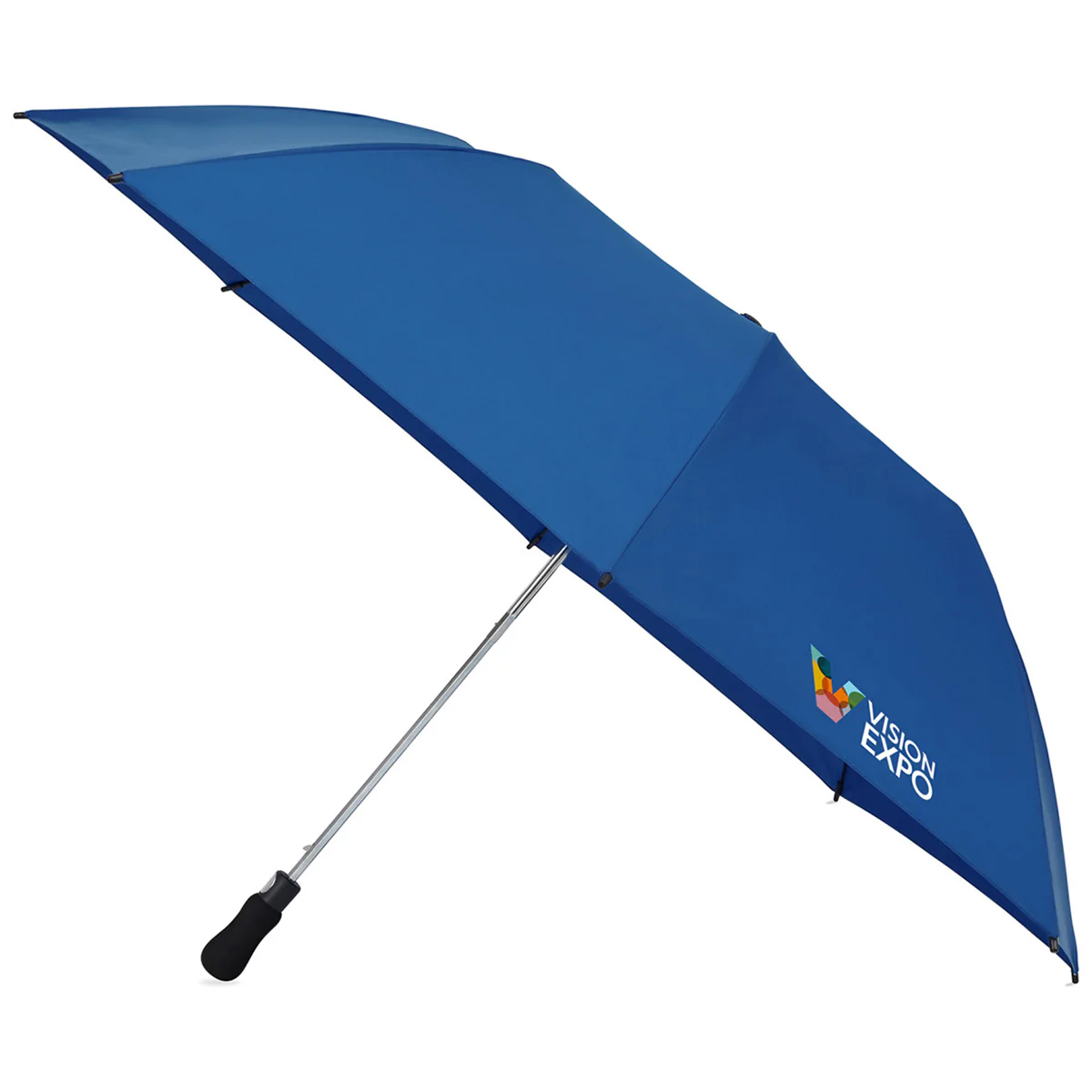 Elements Royal Blue 58" Recycled Auto Open Travel Folding Umbrella