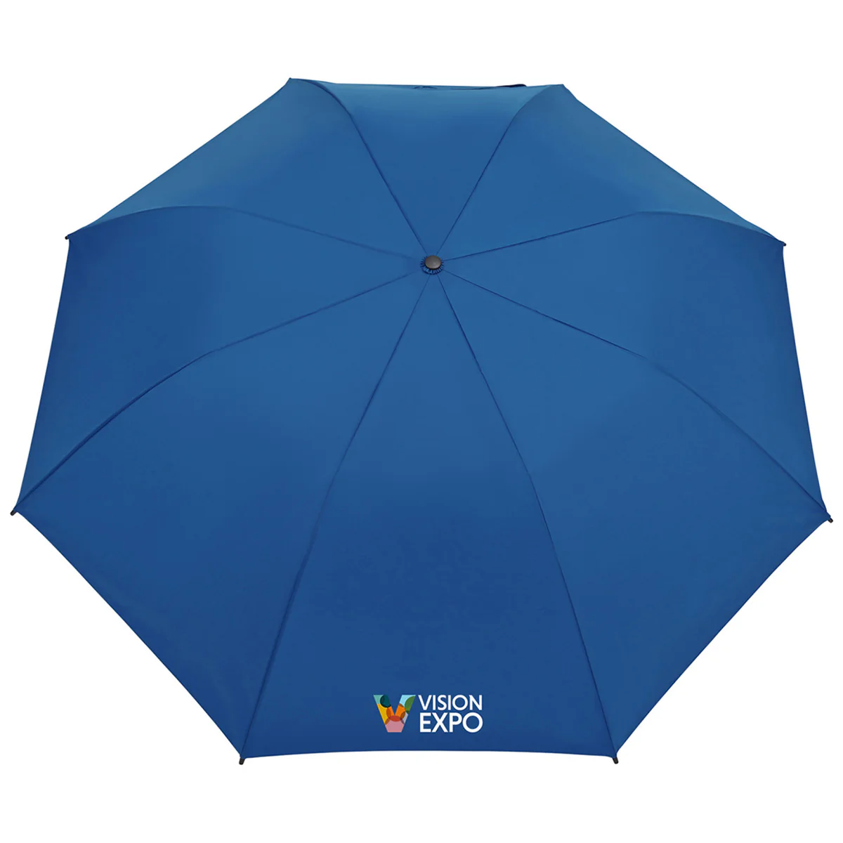 Elements Royal Blue 58" Recycled Auto Open Travel Folding Umbrella - Image 2