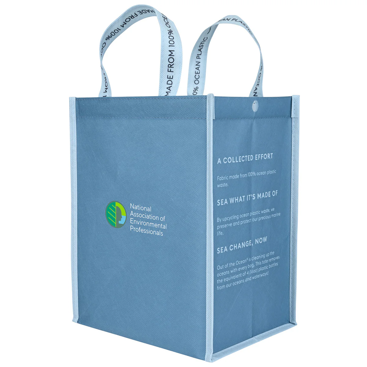Out of the Ocean Slate Grey Reusable Lunch Shopper with Click N' Stay - Image 3