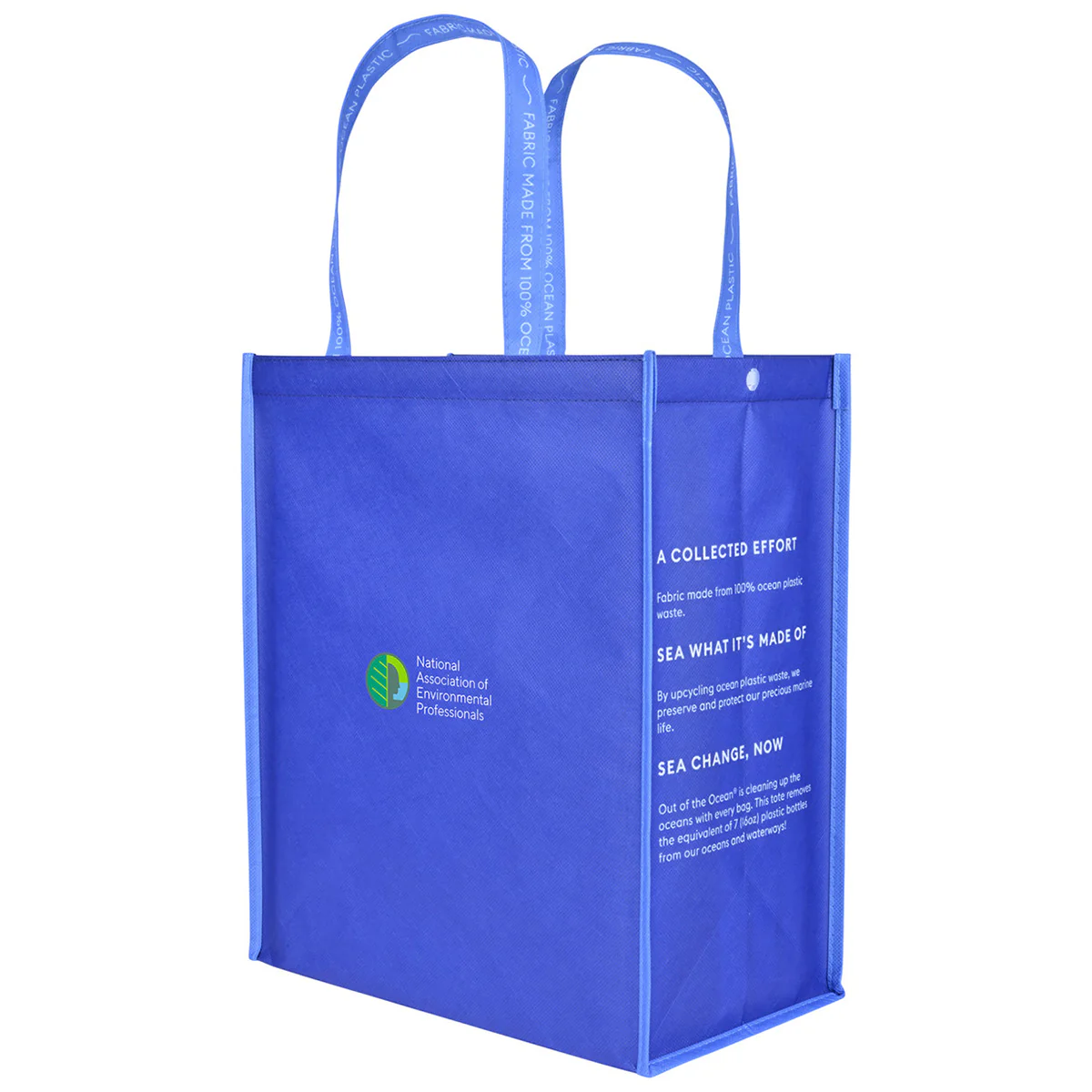 Out of the Ocean Navy Reusable Large Shopper with Click N' Stay - Image 3
