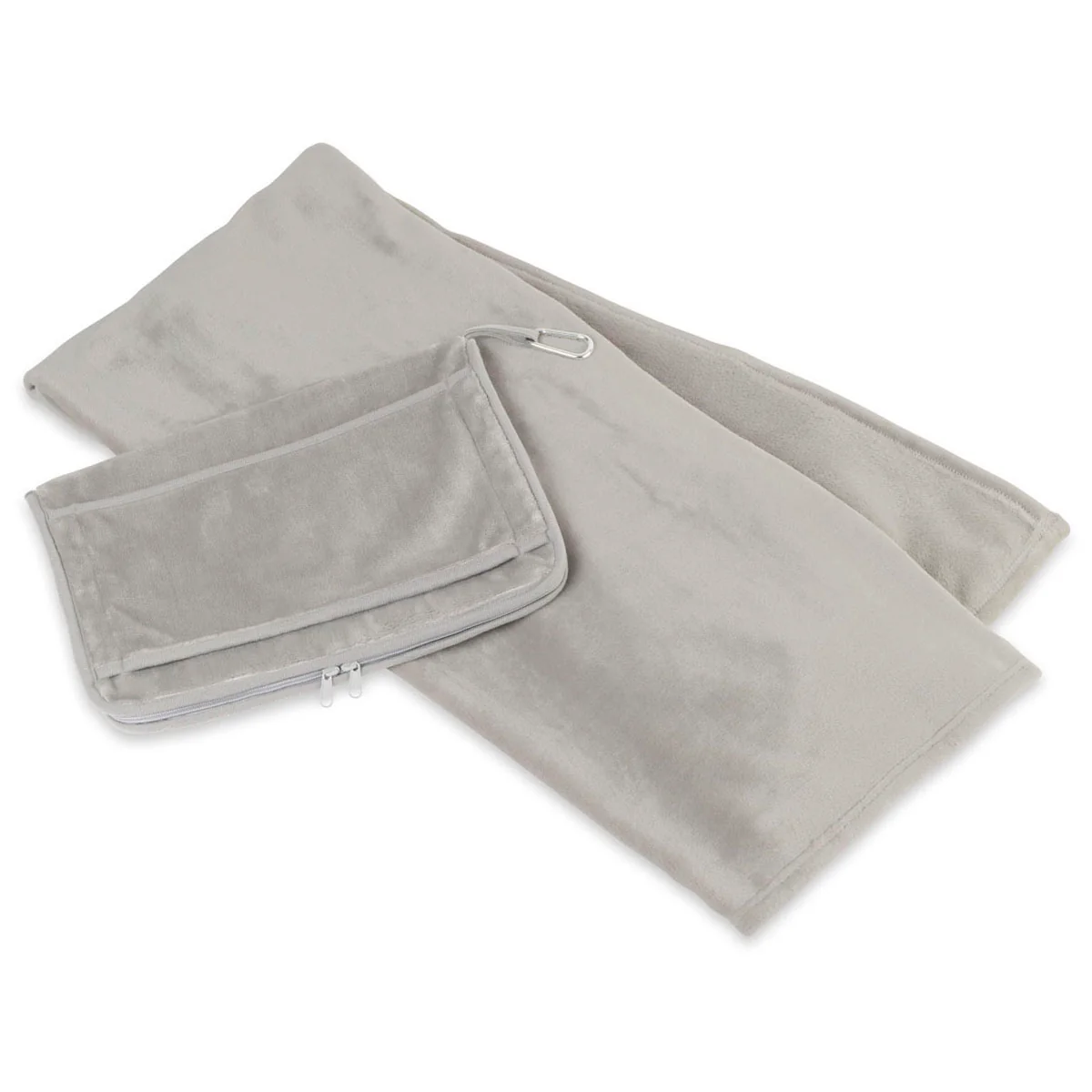 Gemline Light Grey It's Go Time Travel Pillow & Throw Set - Image 3