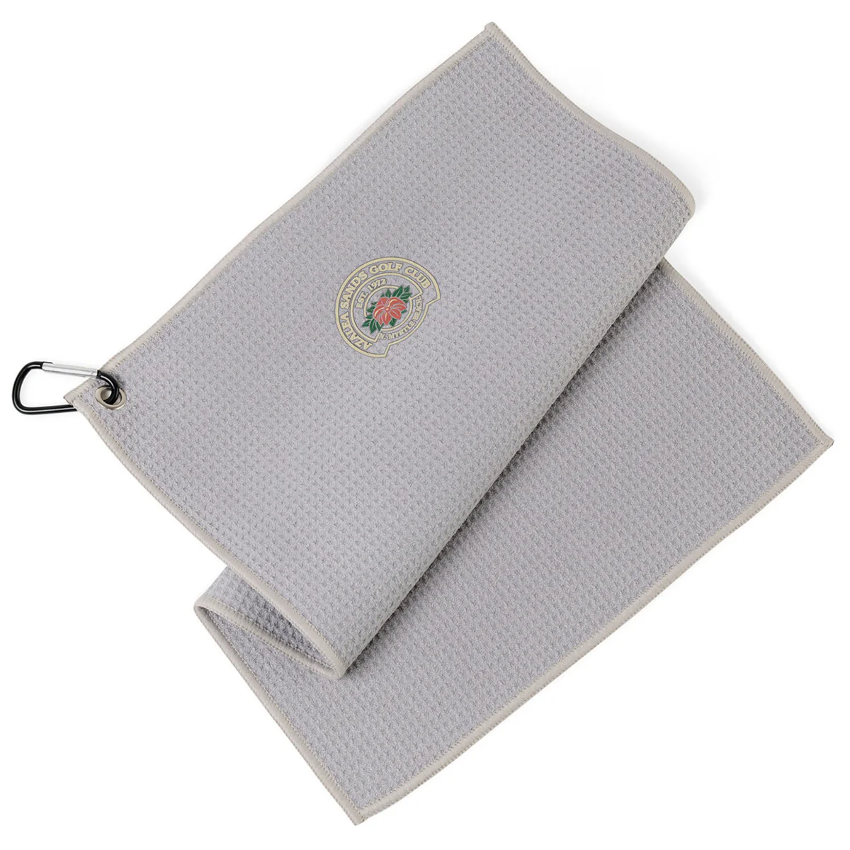 Gemline Light Grey Golf Links Waffle Weave Towel - Image 2