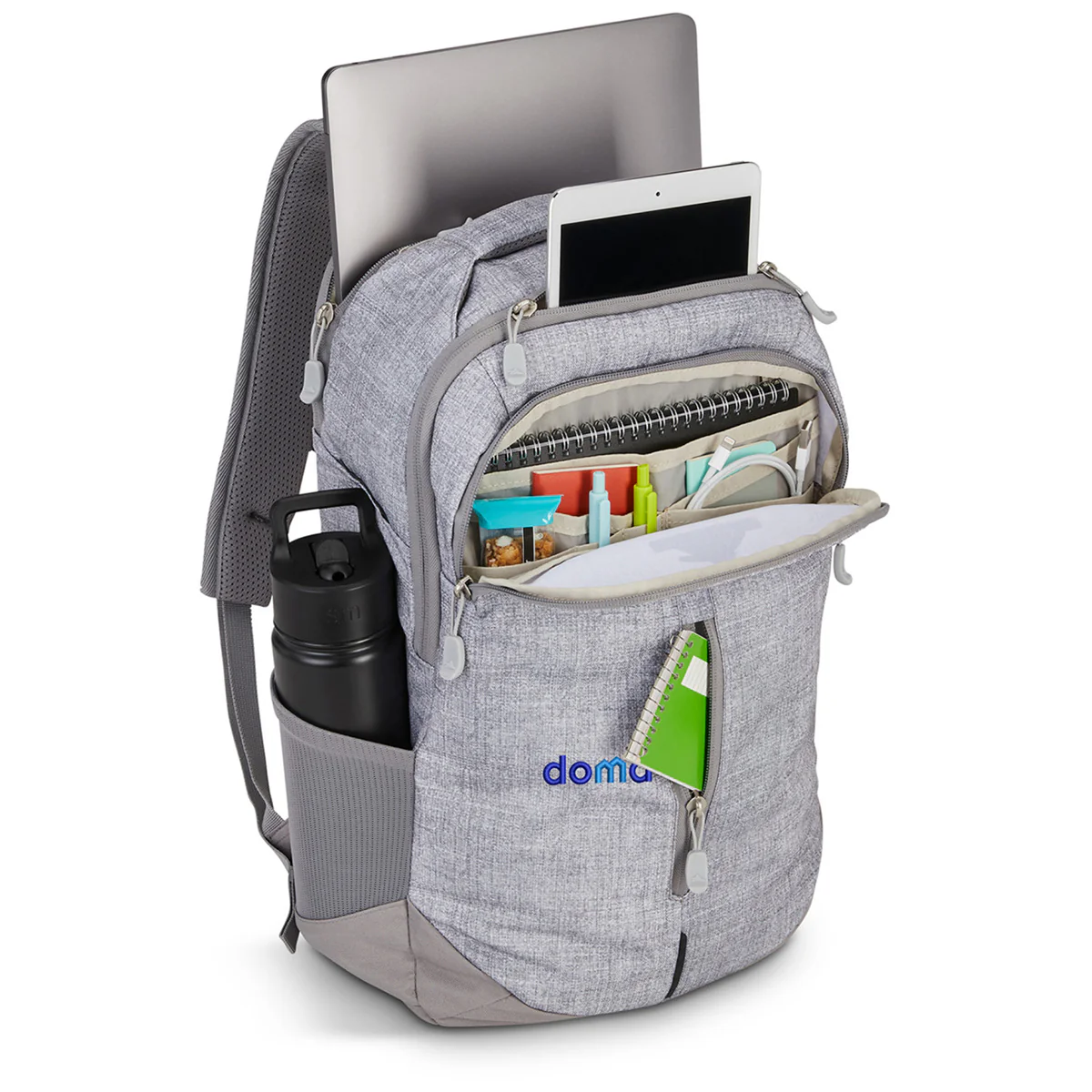 High Sierra Silver Heather Swerve Pro Laptop Backpack - Image 2