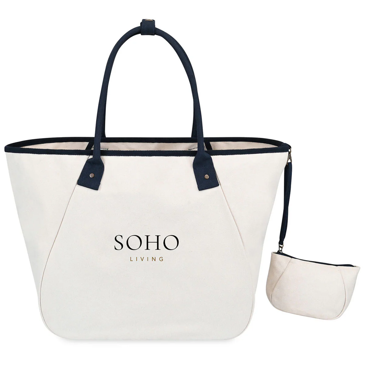 Gemline Navy Market Street Tapered Carryall Tote - Image 4