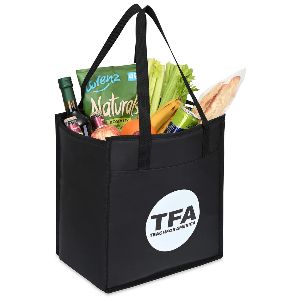 Gemline Black Arlo rPET Insulated Grocery Shopper - Image 5