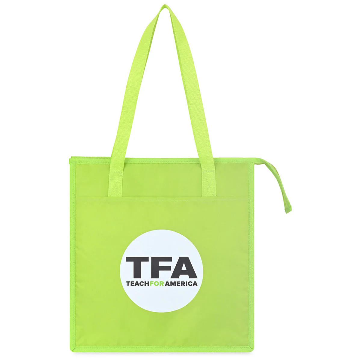 Gemline Lime Green Arlo rPET Insulated Grocery Shopper - Image 2