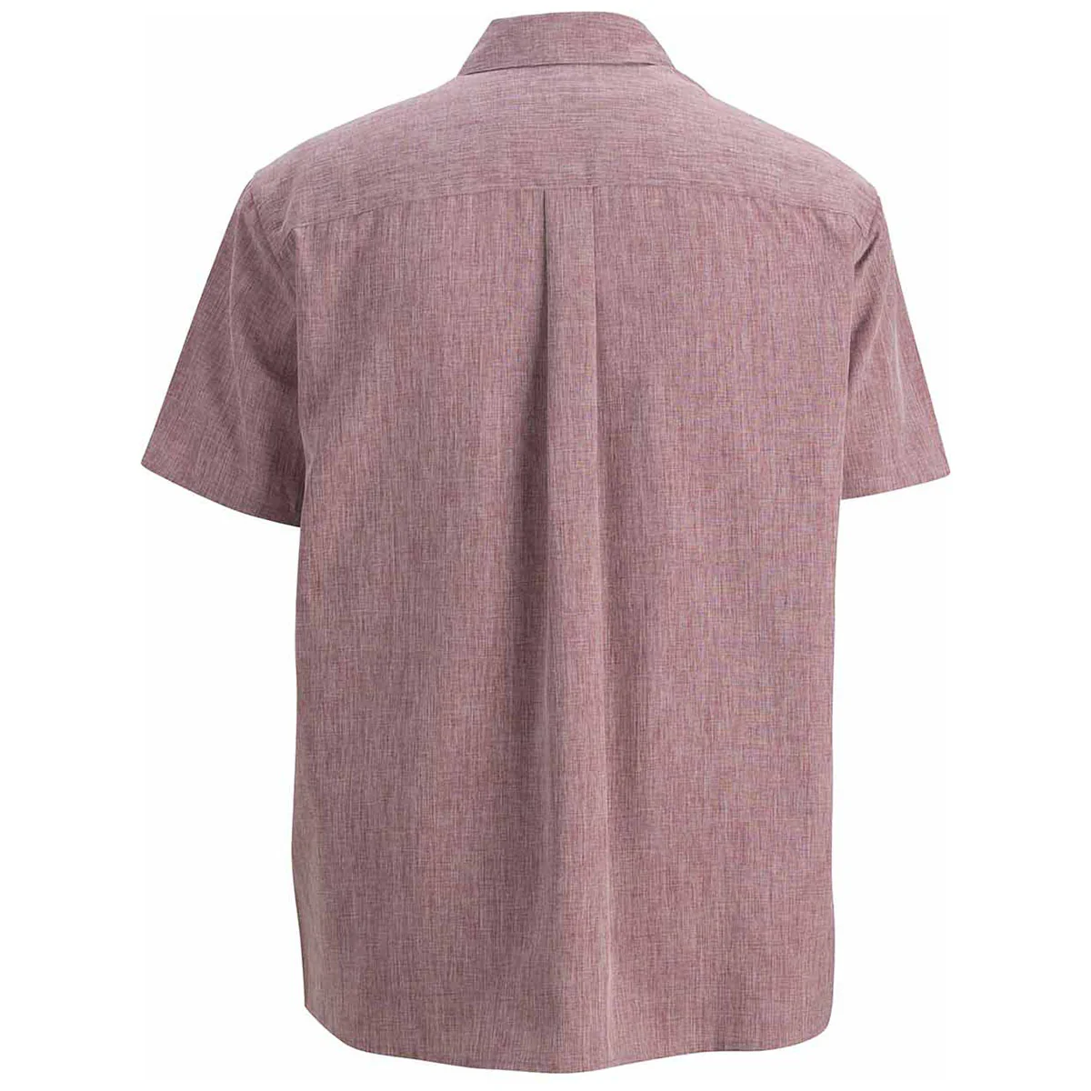 Edwards Men's Burgundy Heather Melange Ultra-Light Chambray Shirt - Image 2