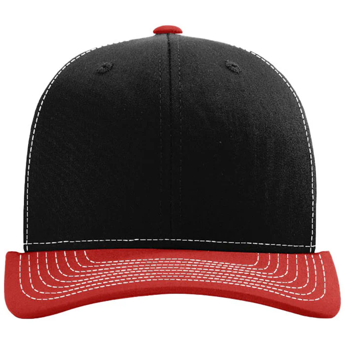 Richardson Black/White/Red Trucker Cap - Image 2
