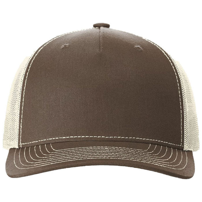 Richardson Chocolate Chip/Birch Five-Panel Trucker - Image 2