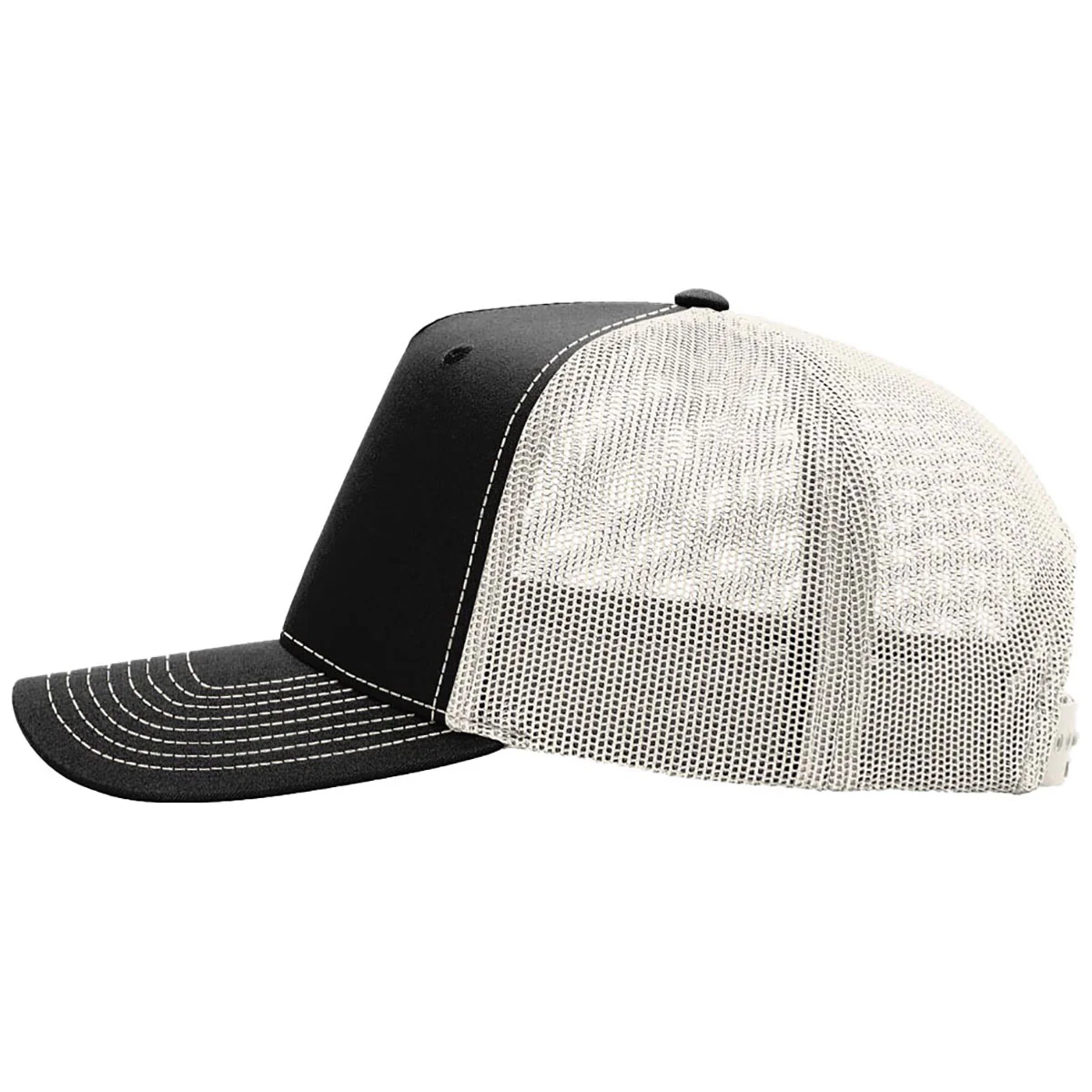 Richardson Black/Birch Five-Panel Champ Trucker - Image 5