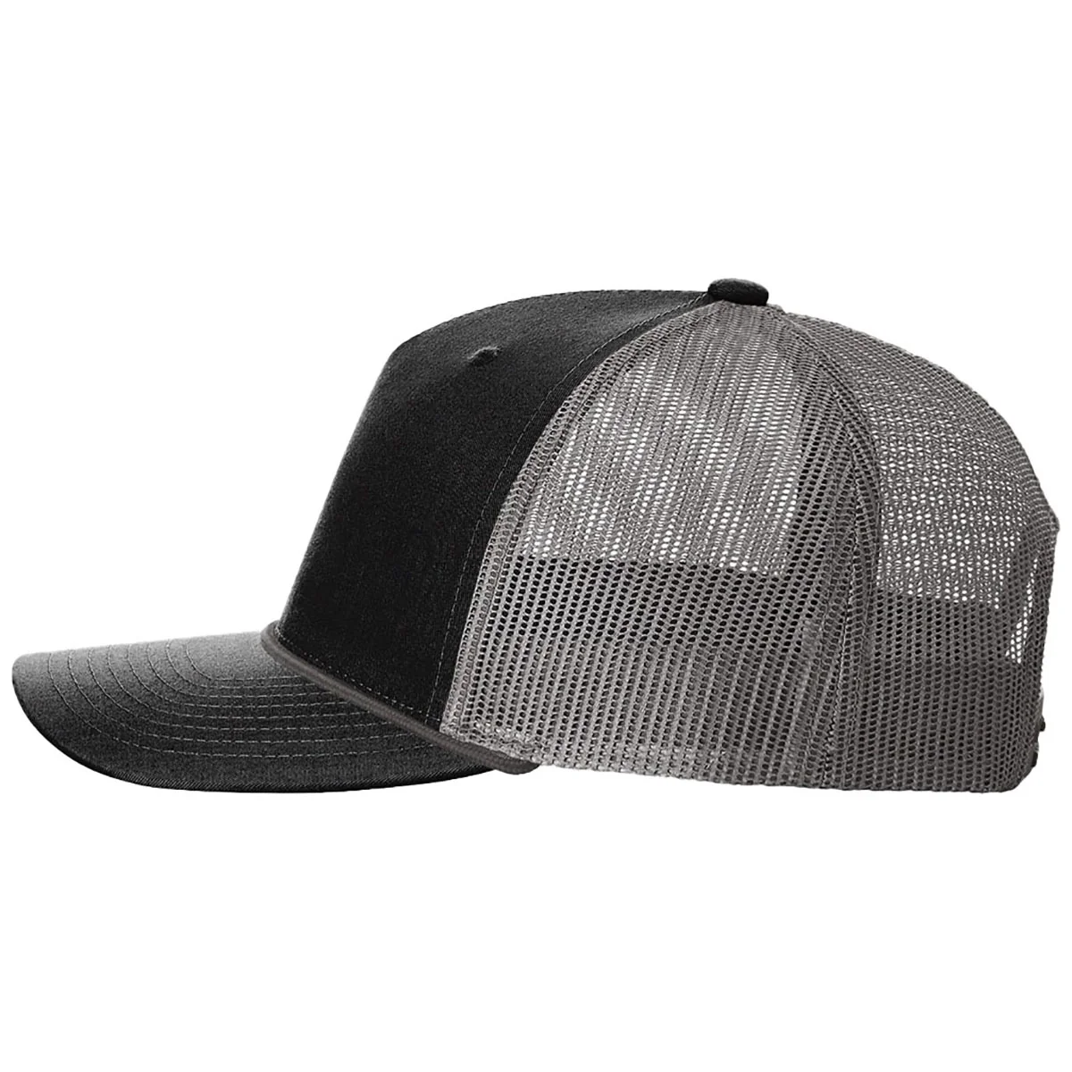 Richardson Black/Charcoal/Charcoal Five-Panel with Rope - Image 5