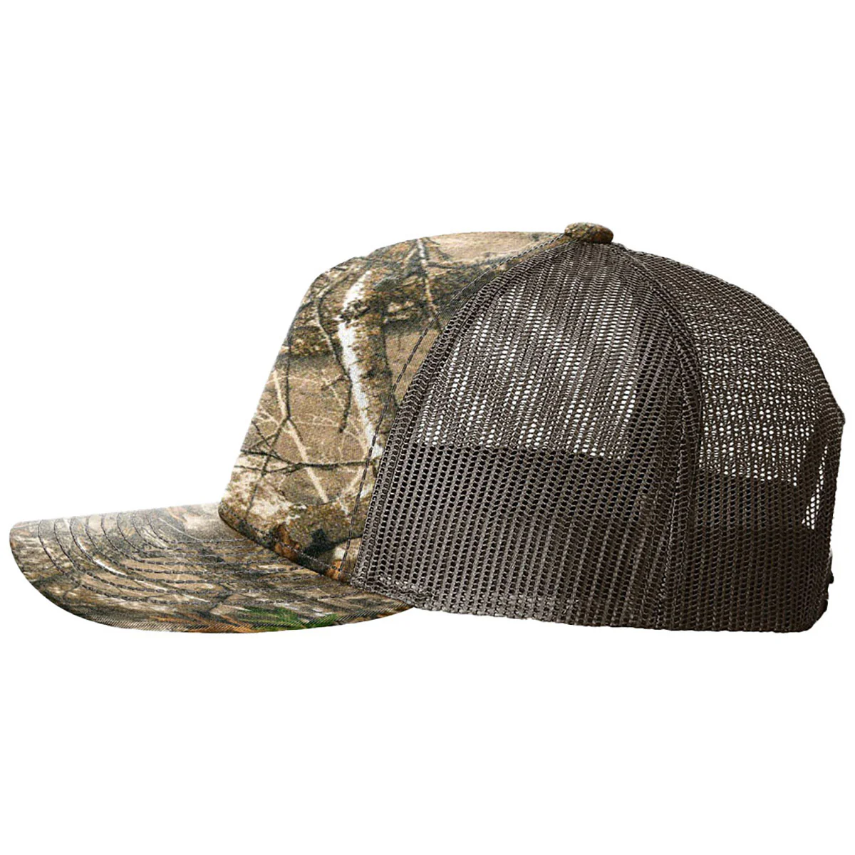 Richardson Realtree Edge/Brown Printed Five-Panel Trucker - Image 5