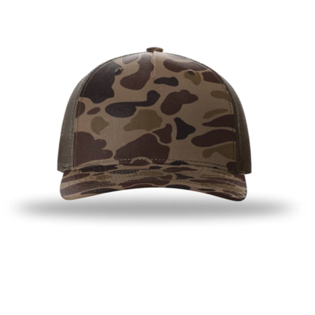 Richardson Bark Duck Camo/Brown Printed Five-Panel Trucker