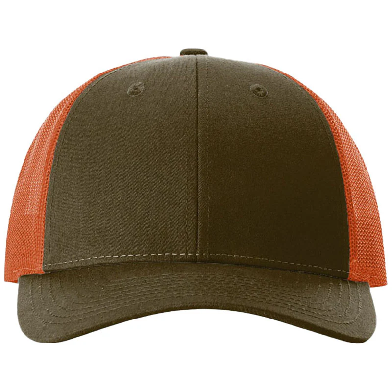 Richardson Dark Loden/Jaffa Orange Low Pro Trucker - Image 2