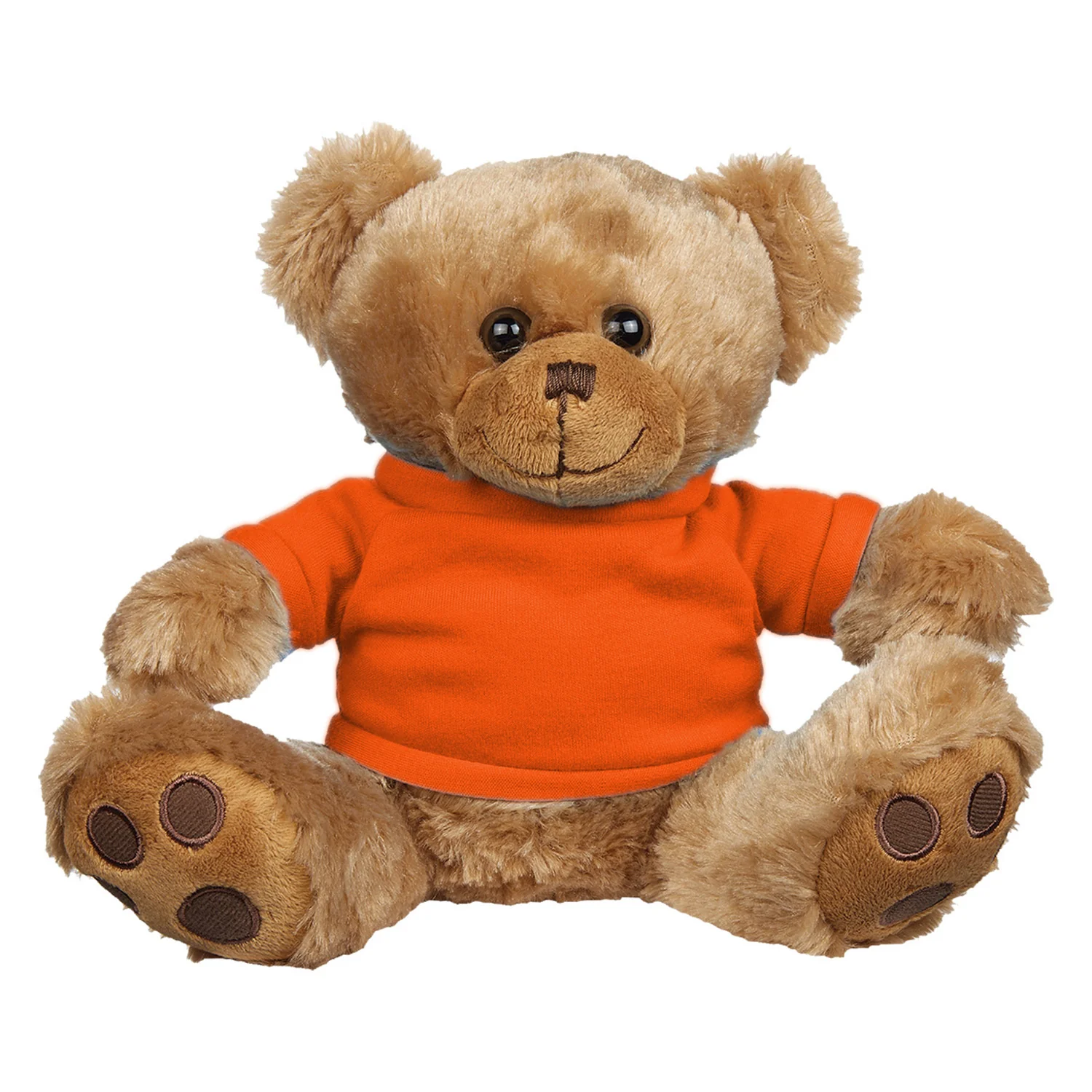 Hit 8 1/2" Big Paw Brown Bear with Orange T-Shirt