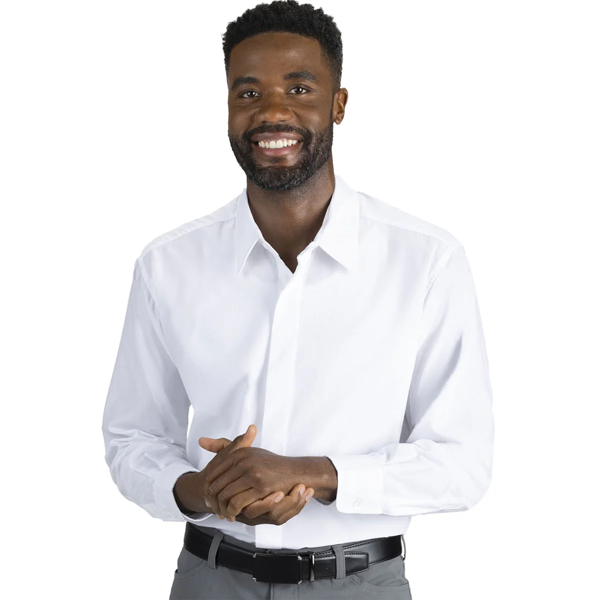 Edwards Men's White Cafe Broadcloth Shirt - Image 2