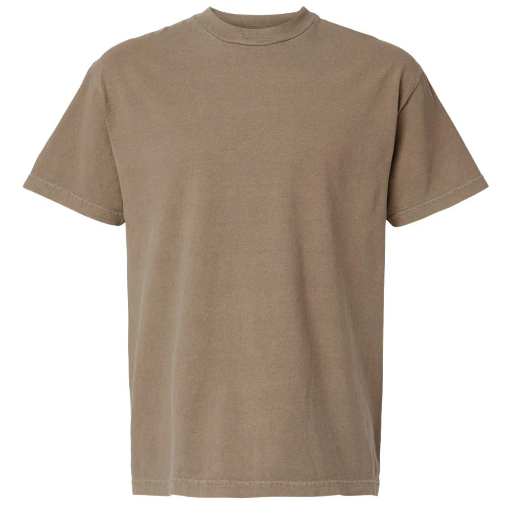 American Apparel Unisex Faded Brown Garment Dyed Heavyweight Cotton Tee