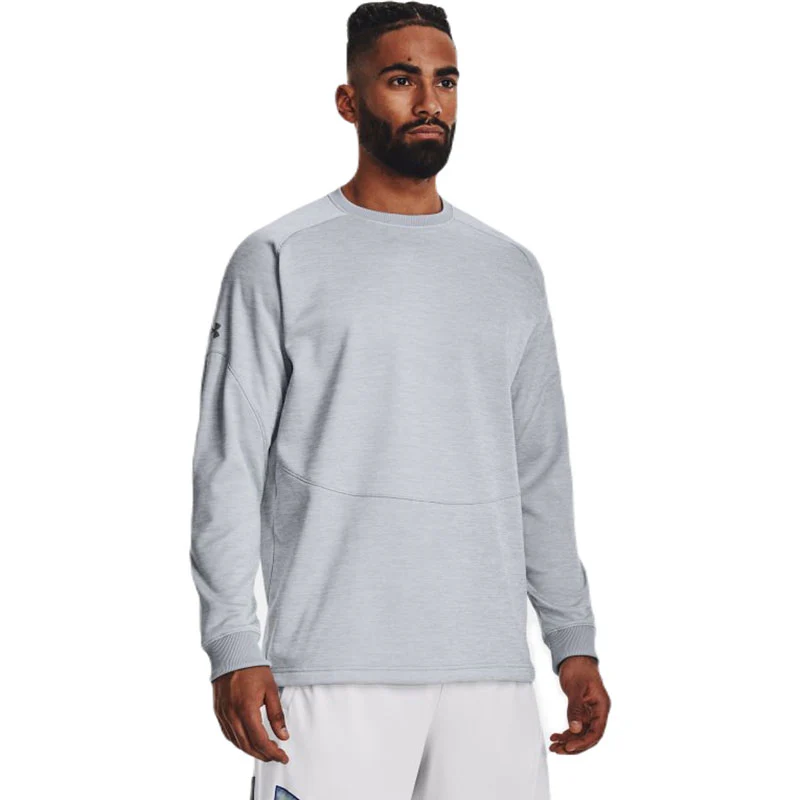 Under Armour Men's Mod Grey/Steel Fleece Storm Crew - Image 3