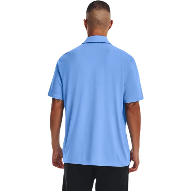 Under Armour Men's Carolina Blue/White Tech Team Polo - Image 4