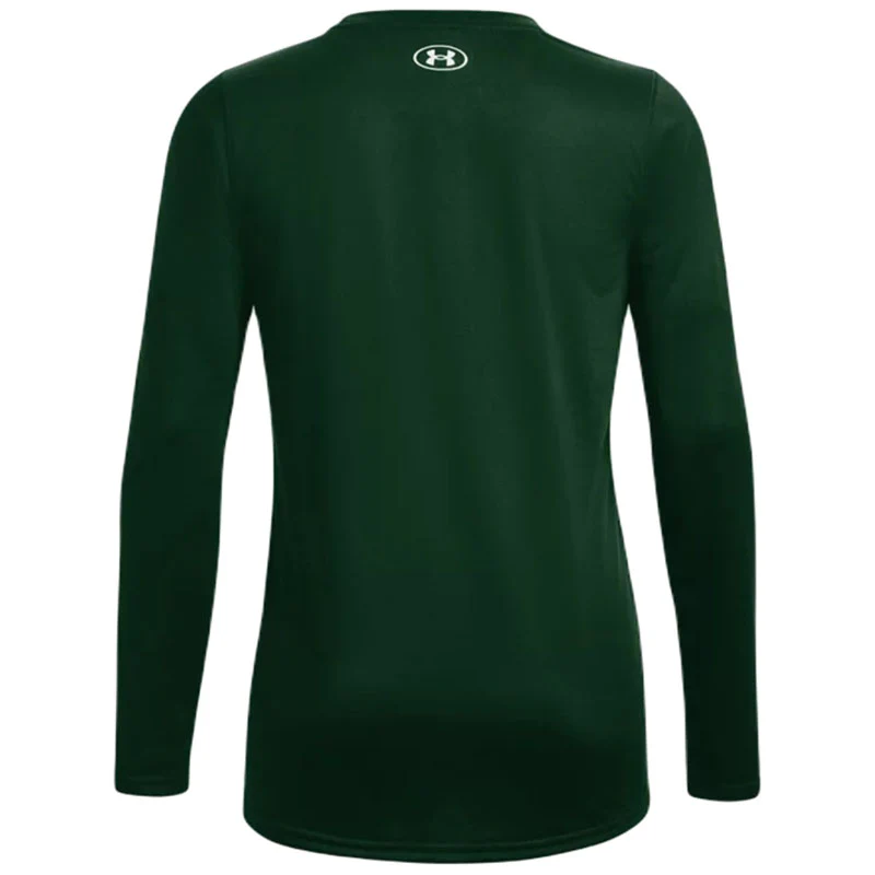 Under Armour Women's Forest Green/White Team Tech Long Sleeve - Image 2