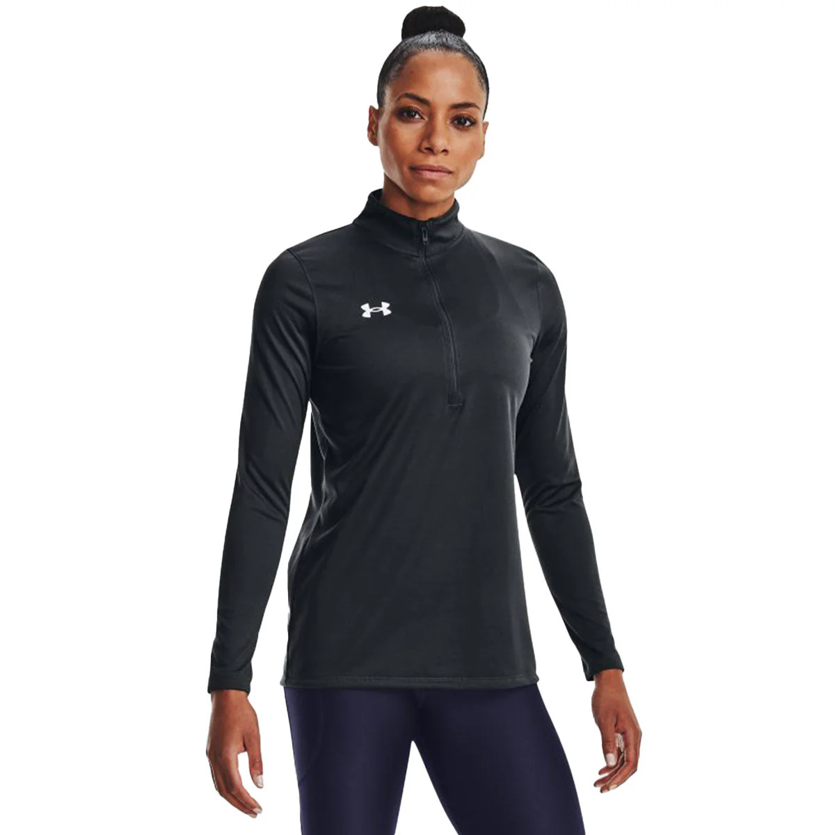 48-Hour Under Armour Women's Stealth Grey Team Tech 1/2 Zip - Image 3