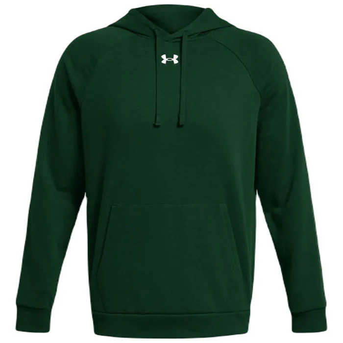 Under Armour Men's Forest Green/White Rival Fleece Hoodie