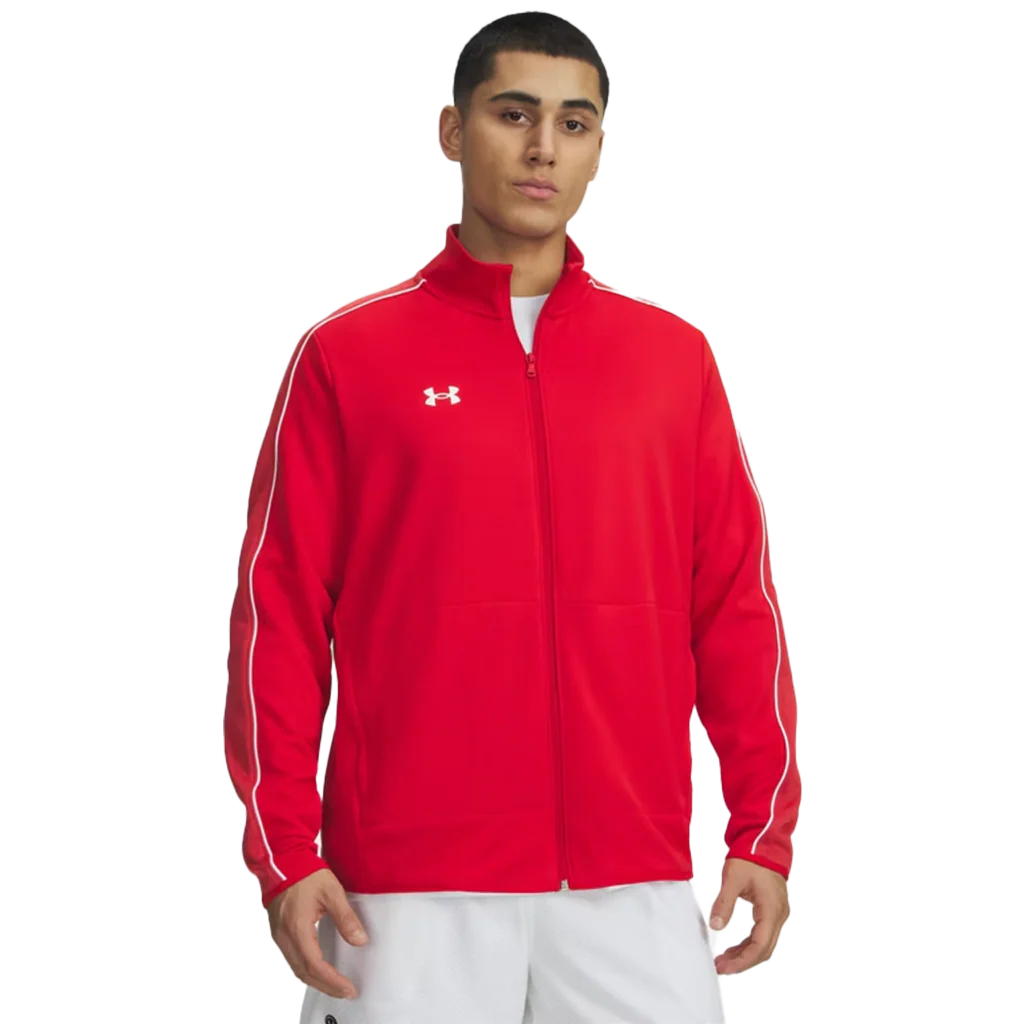 Under Armour Men's Red/White UA Command Full Zip Warm Up - Image 3