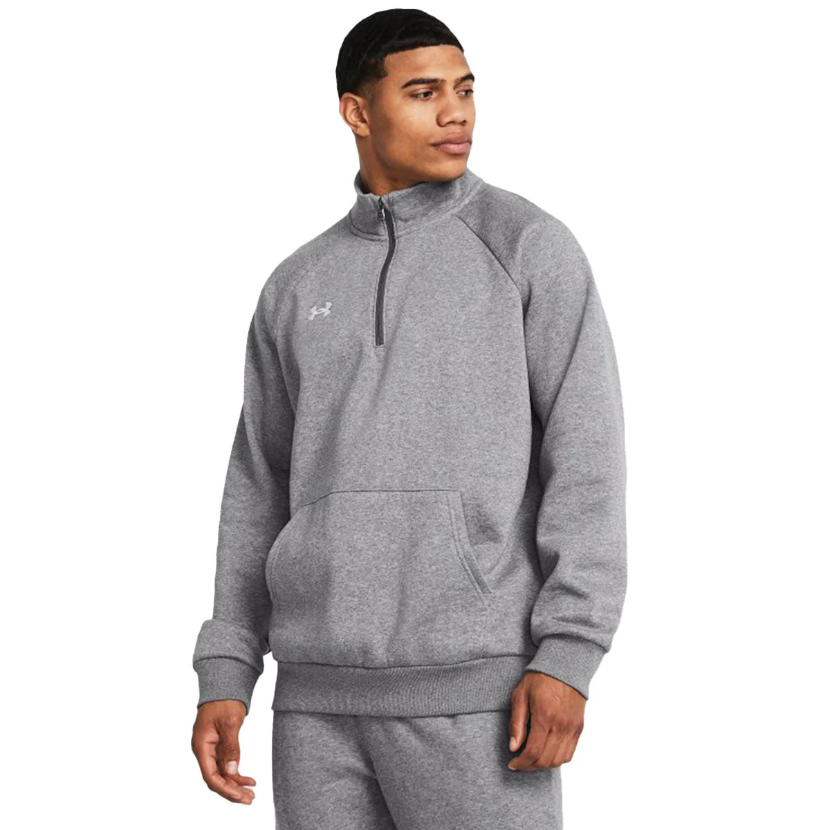 48-Hour Under Armour Men's Castlerock Light Heather Rival Fleece 1/4 Zip - Image 3