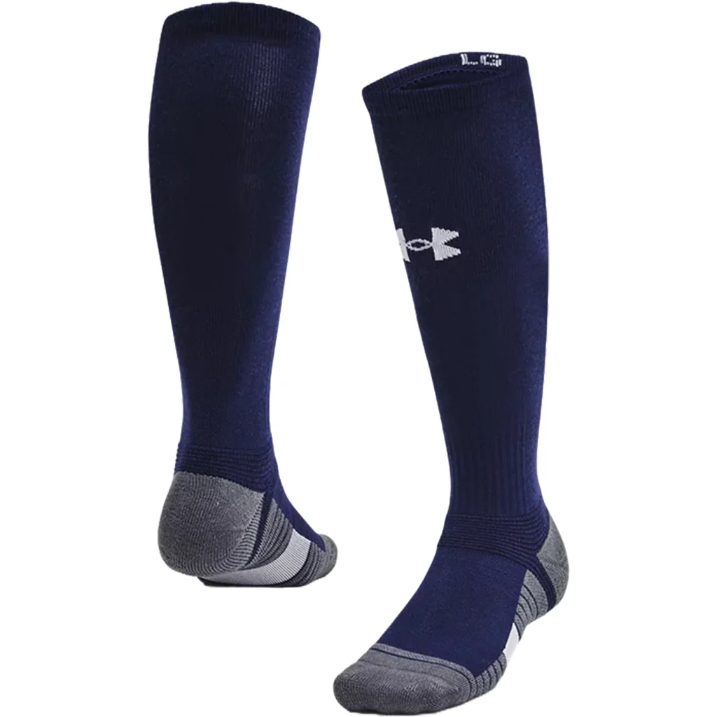 Under Armour Midnight Navy/Pitch Gray/White Unisex Over-The-Calf Socks - Image 3