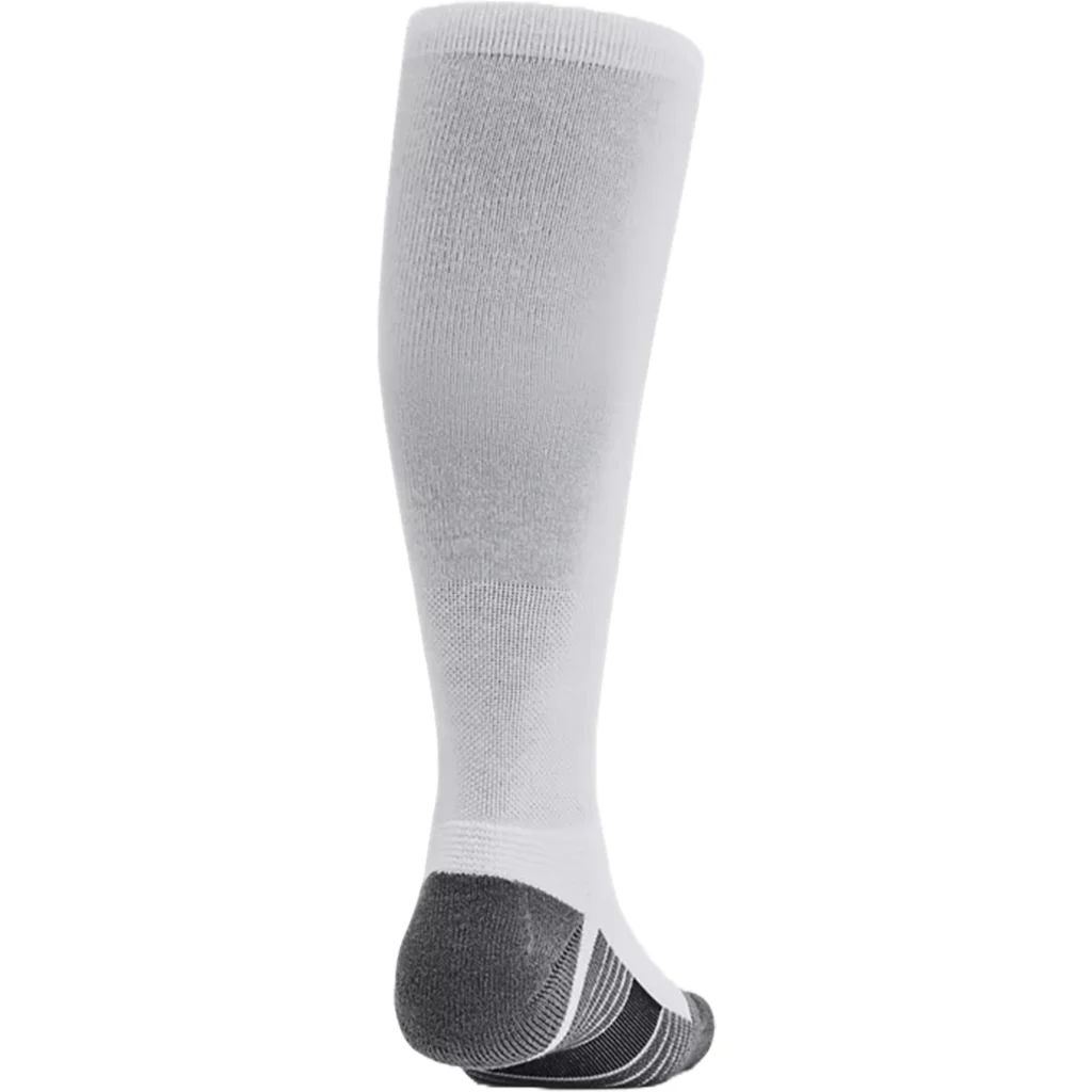Under Armour White/Pitch Gray/Black Unisex Over-The-Calf Socks - Image 2