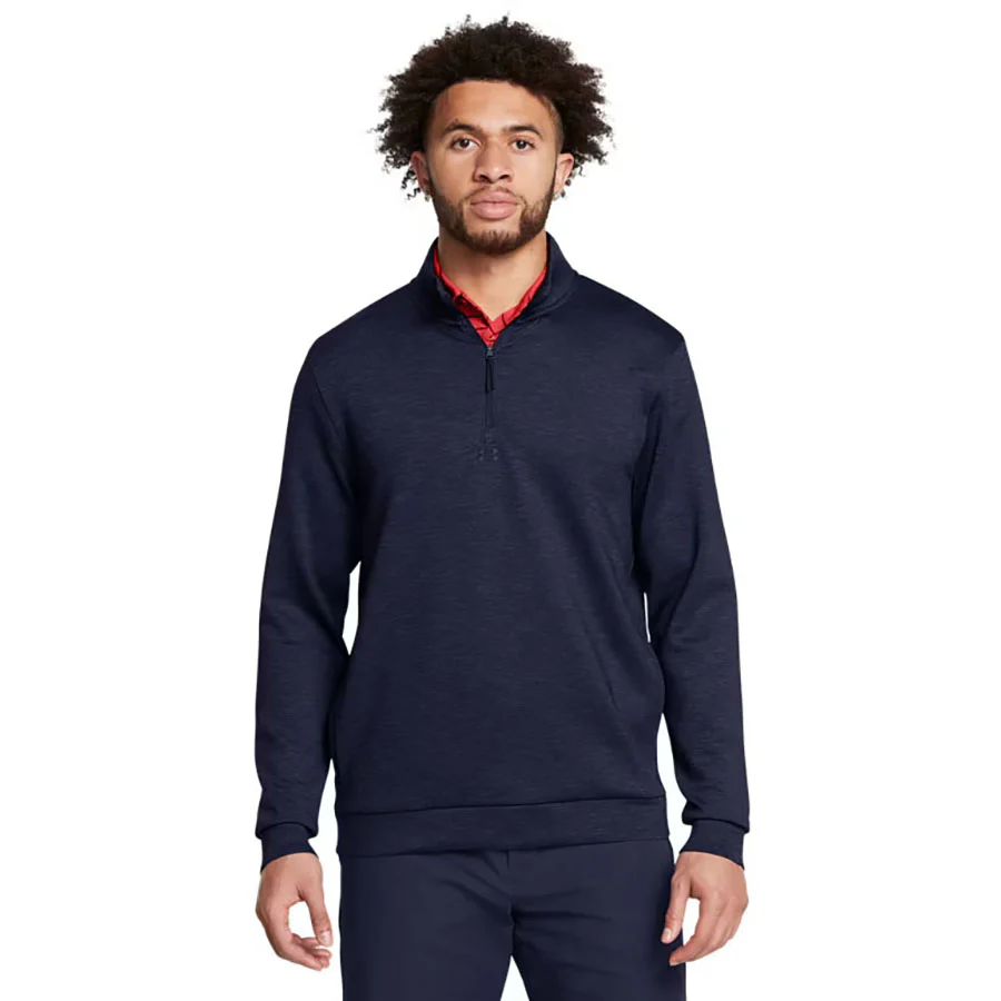 Under Armour Men's Midnight Navy/Midnight Navy Drive Midlayer Pullover - Image 3