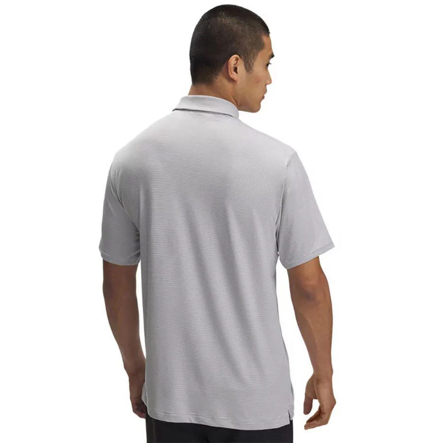 Under Armour Men's White/Black Drive Team Stripe Polo - Image 2