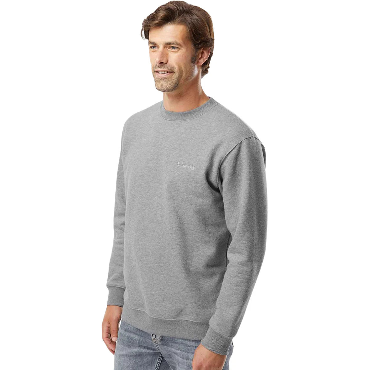 Columbia Men's Charcoal Heather Hart Mountain Crew - Image 5