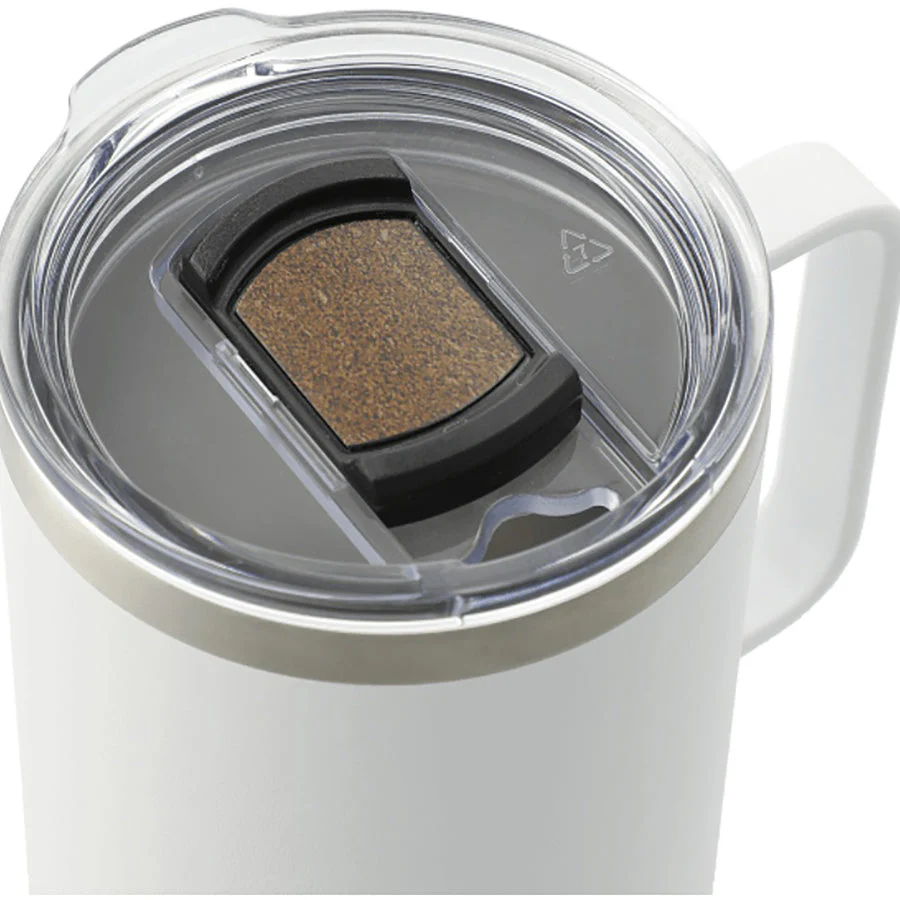 48-Hour Leed's White Valhalla Copper Vacuum Insulated Camp Mug 14oz - Image 4