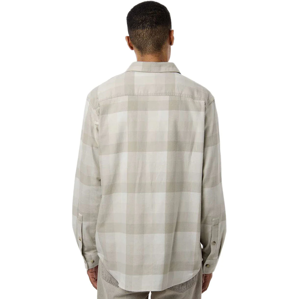 Columbia Men's Dark Stone Multi Buffalo Check Cornell Woods Flannel Shirt - Image 4