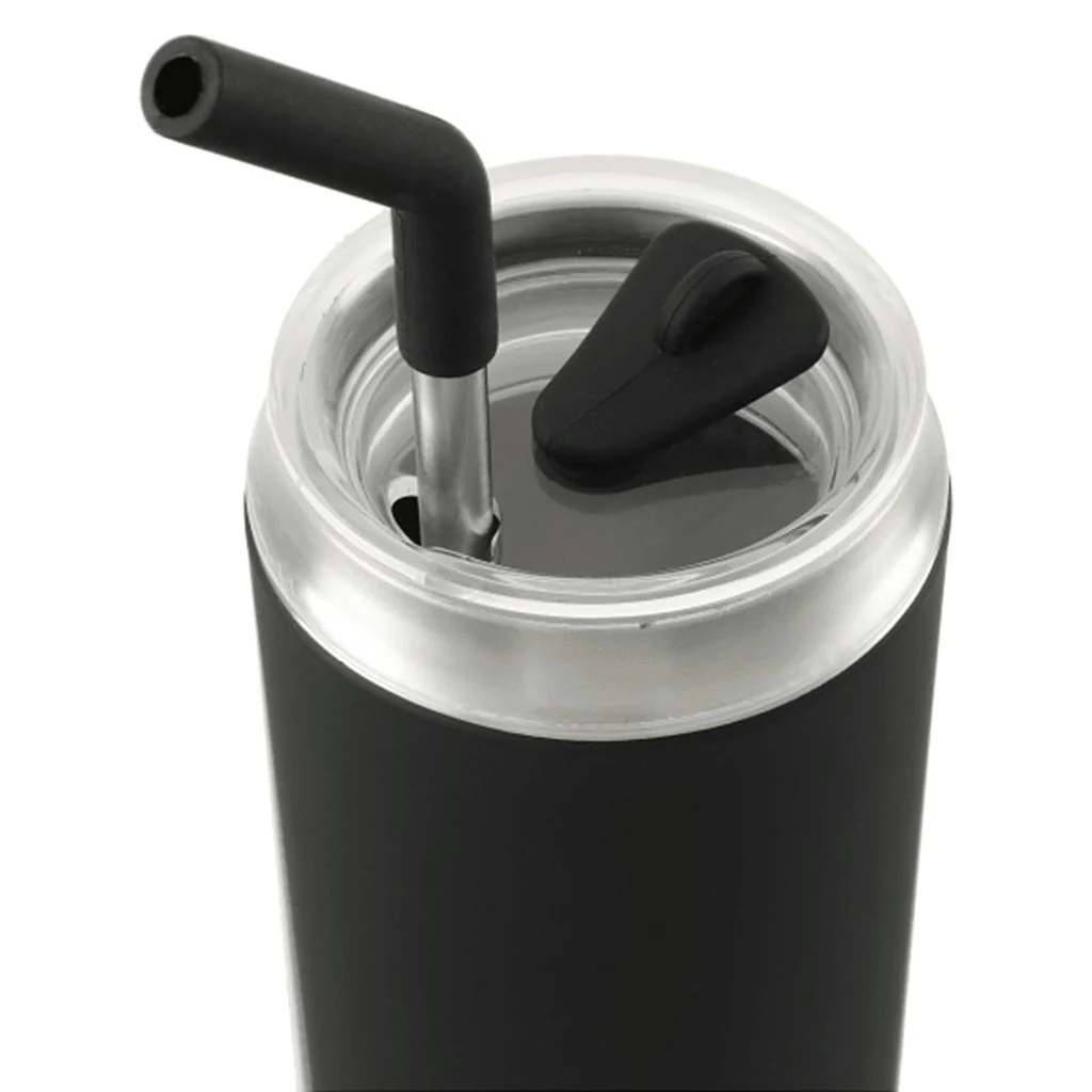 Leed's Black Marka Copper Vac Tumbler w/ SS Straw 20 oz - Image 4