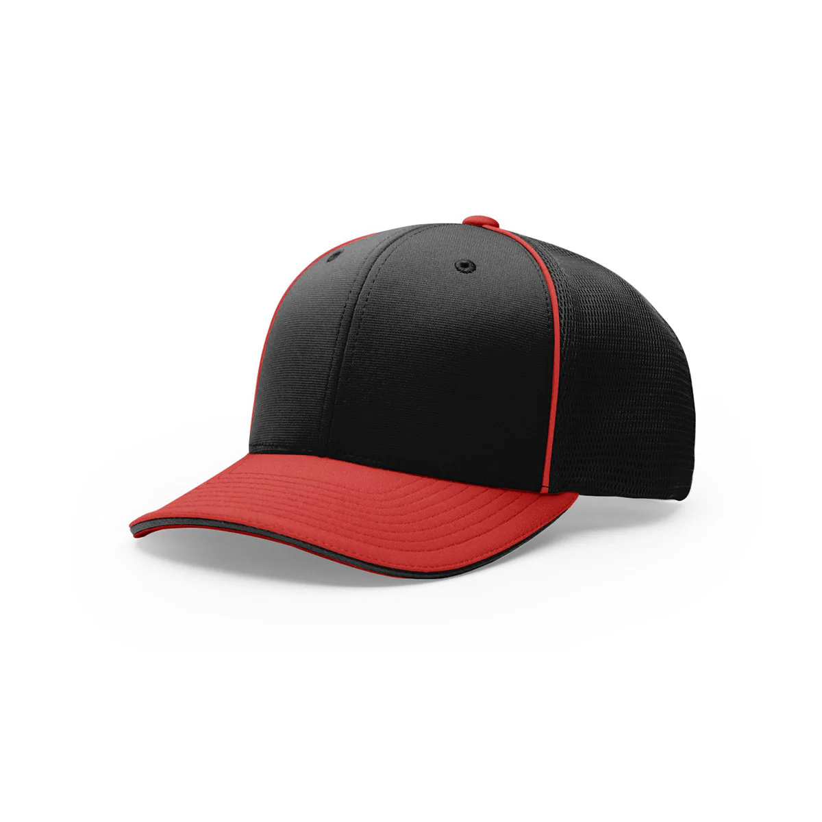 Richardson Black/Red On-Field Combination Pulse SportMesh R-Flex Cap