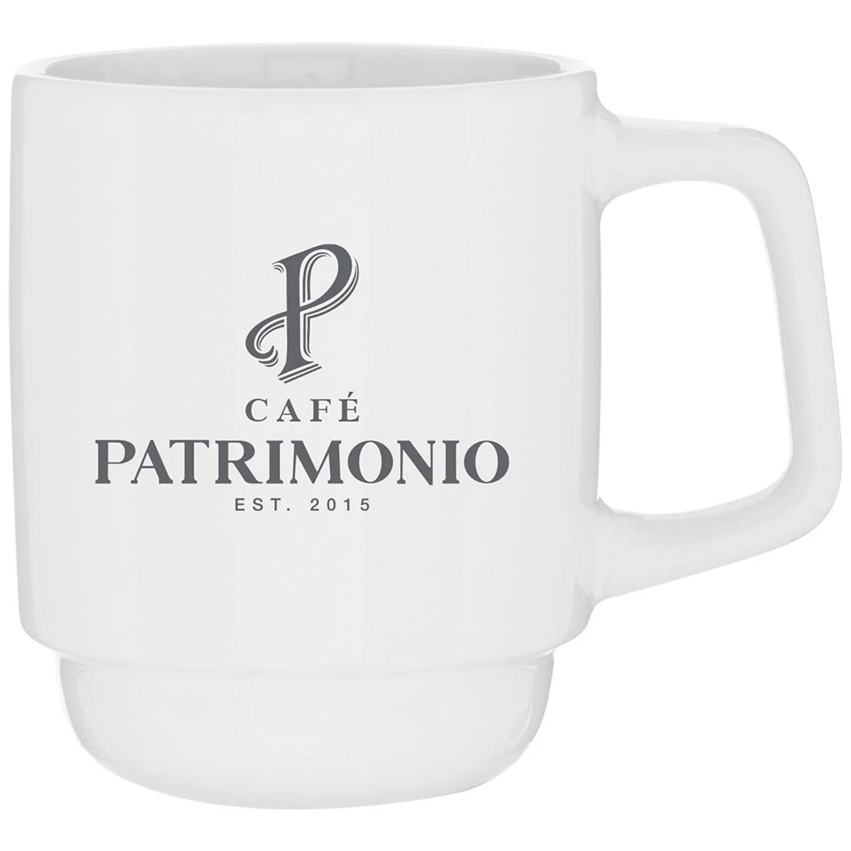 ETS Express White Olly 16oz Stackable Ceramic Mug