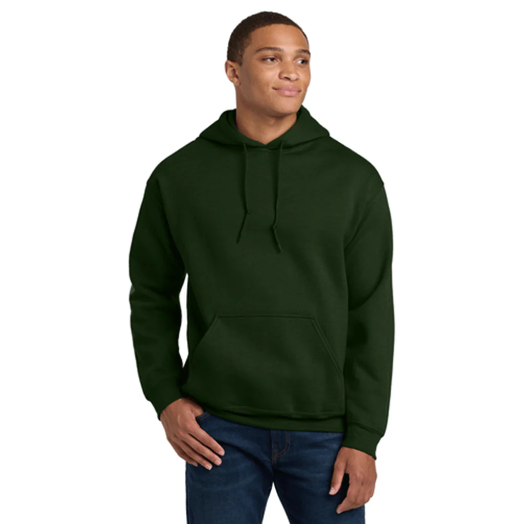 Gildan Forest Green Heavy Blend Hooded Sweatshirt - Image 3