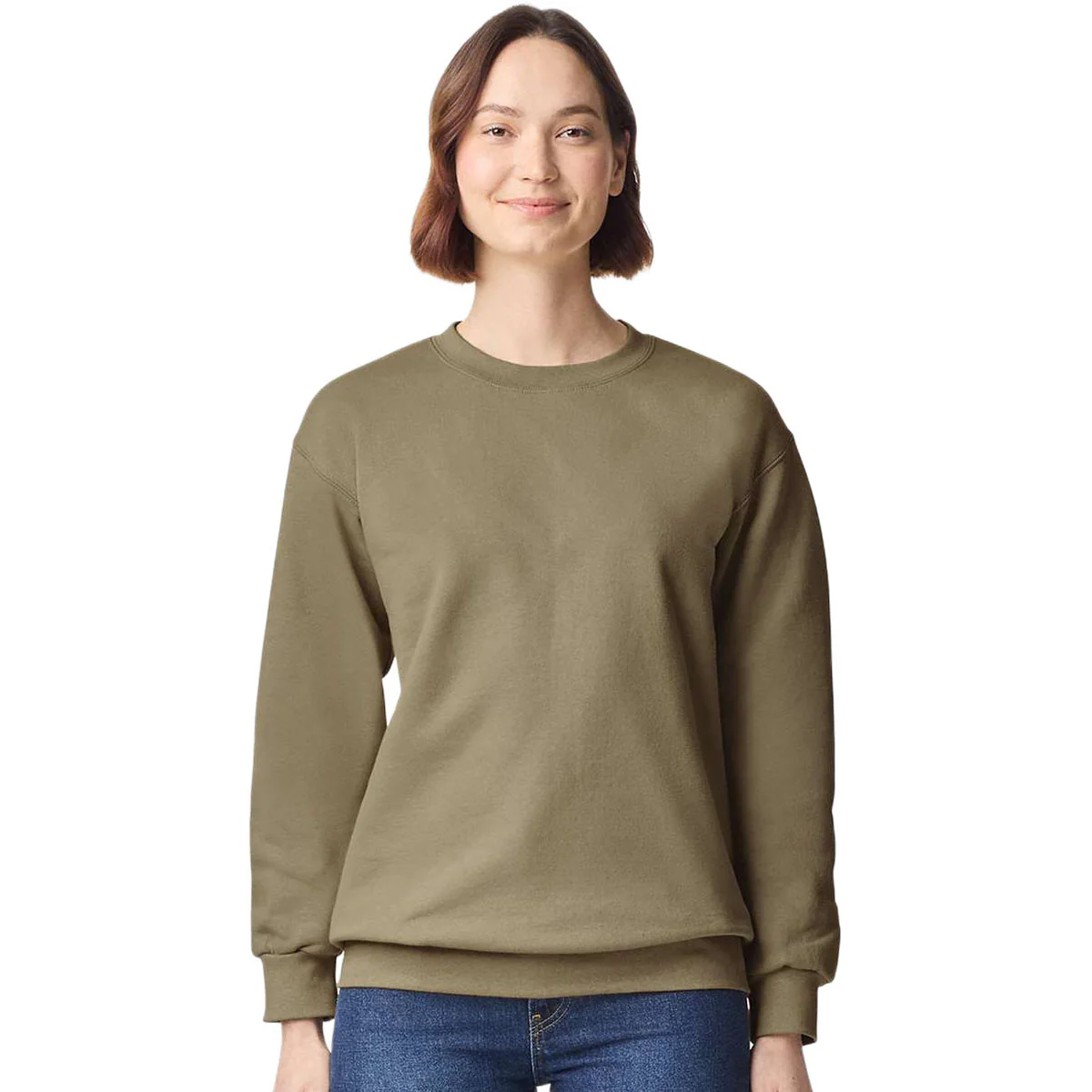 Gildan Unisex Olive Hammer Maxweight Crewneck Sweatshirt - Image 3