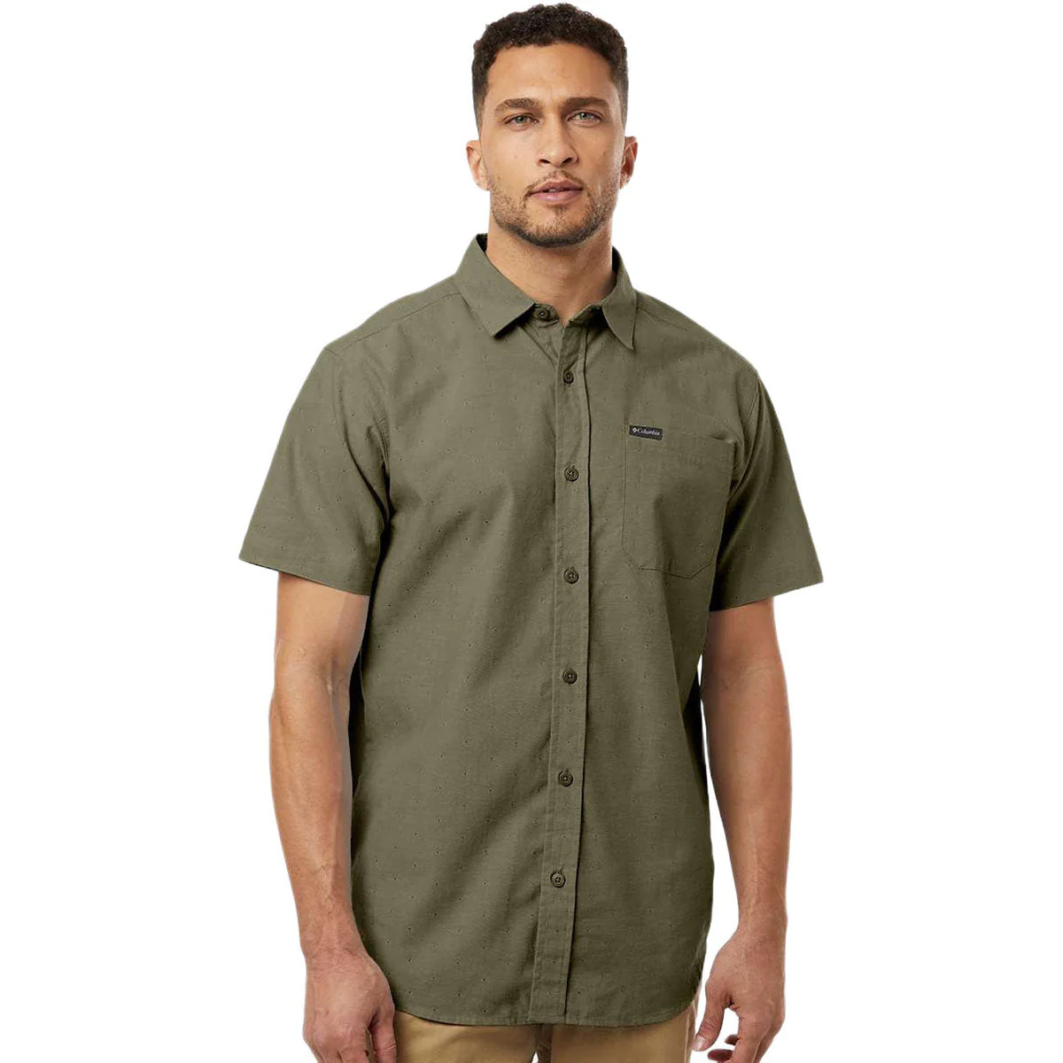 Columbia Men's Stone Green Rapid Rivers Novelty Short Sleeve Shirt - Image 3