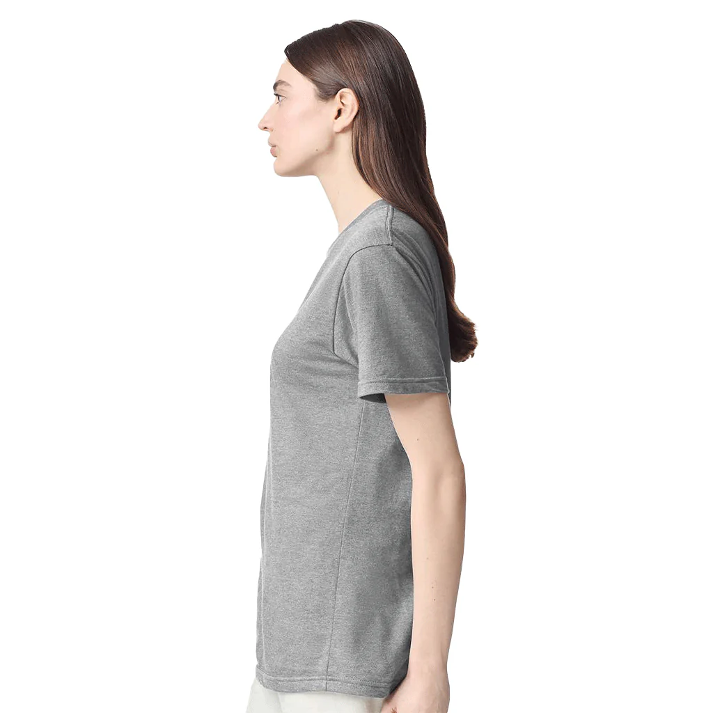 American Apparel Unisex Heather Grey CVC Tee - Image 5