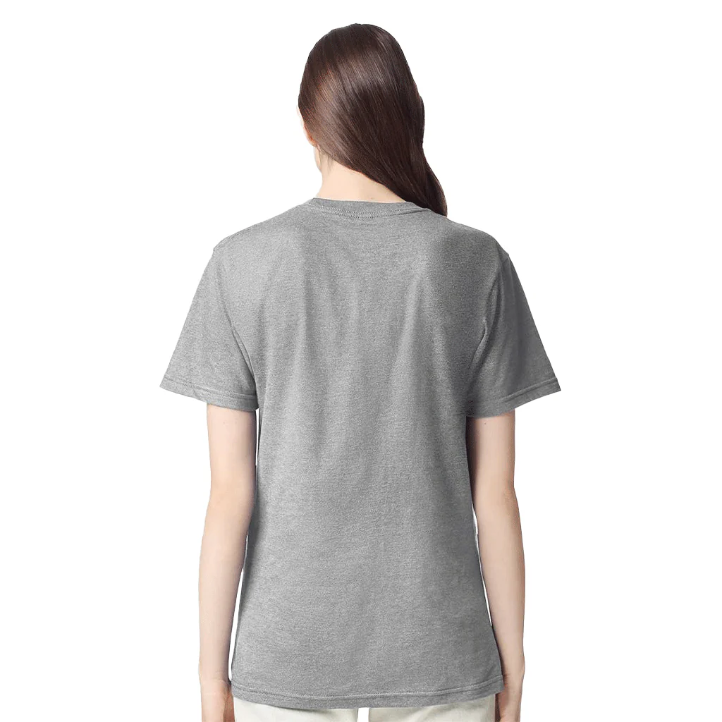 American Apparel Unisex Heather Grey CVC Tee - Image 6