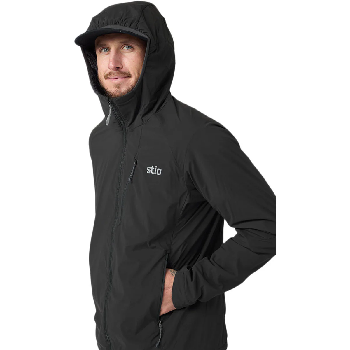 Stio Men's Boundary Black Dawner Hooded Jacket - Image 2