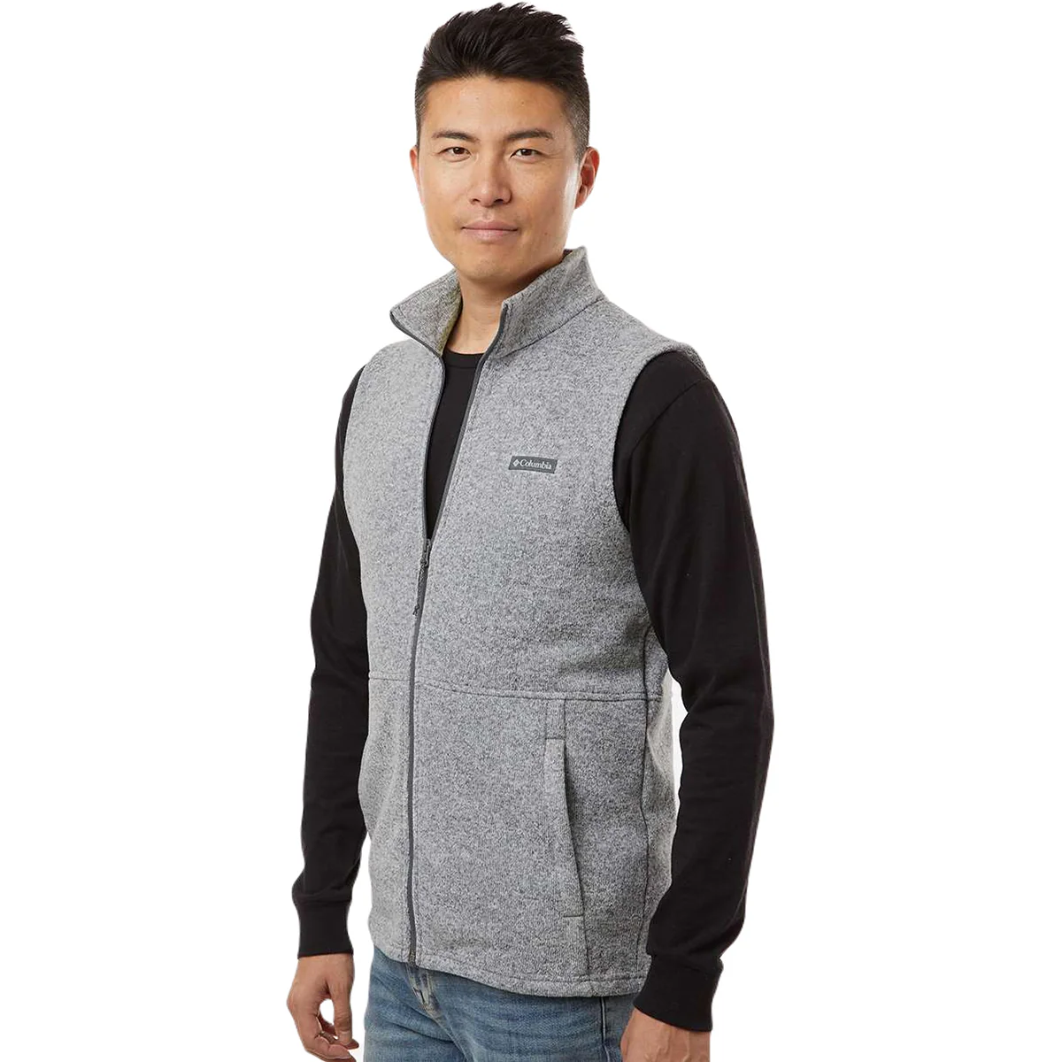 Columbia Men's City Grey Heather Alto Pass Fleece Vest - Image 5