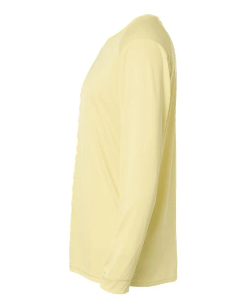 Paragon Pale Yellow Unisex Long Islander Performance Long Sleeve T-Shirt - Image 3