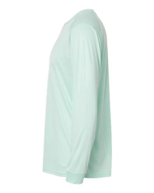 Paragon Mint Green Unisex Long Islander Performance Long Sleeve T-Shirt - Image 3