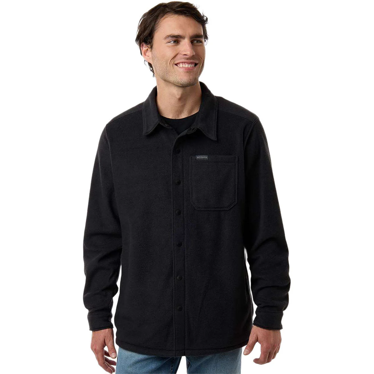 Columbia Men's Black Steens Mountain Solid Shirt Jacket - Image 3